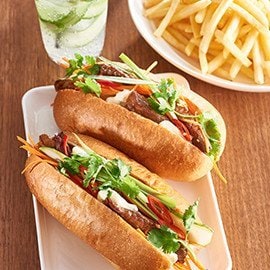 BBQ Beef Roll, Asian Salad, Garlic Mayo BBQ Beef Roll, Asian Salad, Garlic Mayo