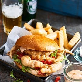 Beer Battered Soft Shell Crab Sandwich