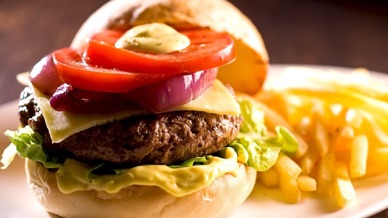 Double Cheeseburger With Fries