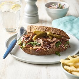 Pulled Beef Brisket Sandwich Pulled Beef Brisket Sandwich