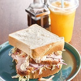 Roast Pork Door Stop with Apple Slaw and Mustard Mayo Roast Pork Door Stop with Apple Slaw and Mustard Mayo