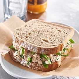 Spring Water Tuna on Rye with Fresh Dill, Mayo and Rocket Spring Water Tuna on Rye with Fresh Dill, Mayo and Rocket