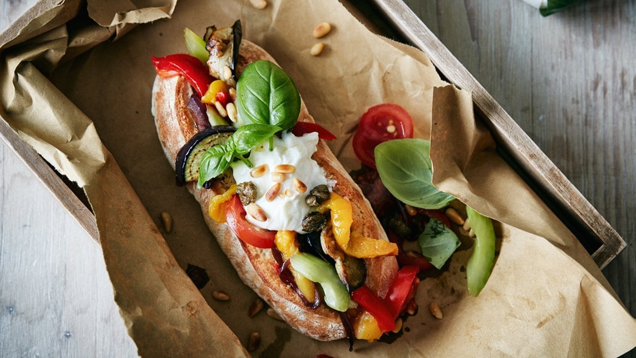 Ciabatta with Caponata and Burrata – Recipe