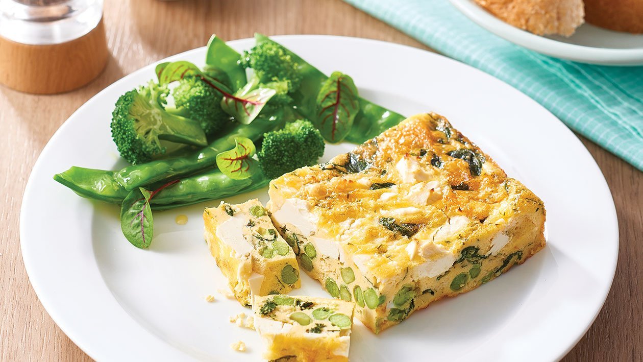 Pea, Feta and Spinach Frittata – Recipe