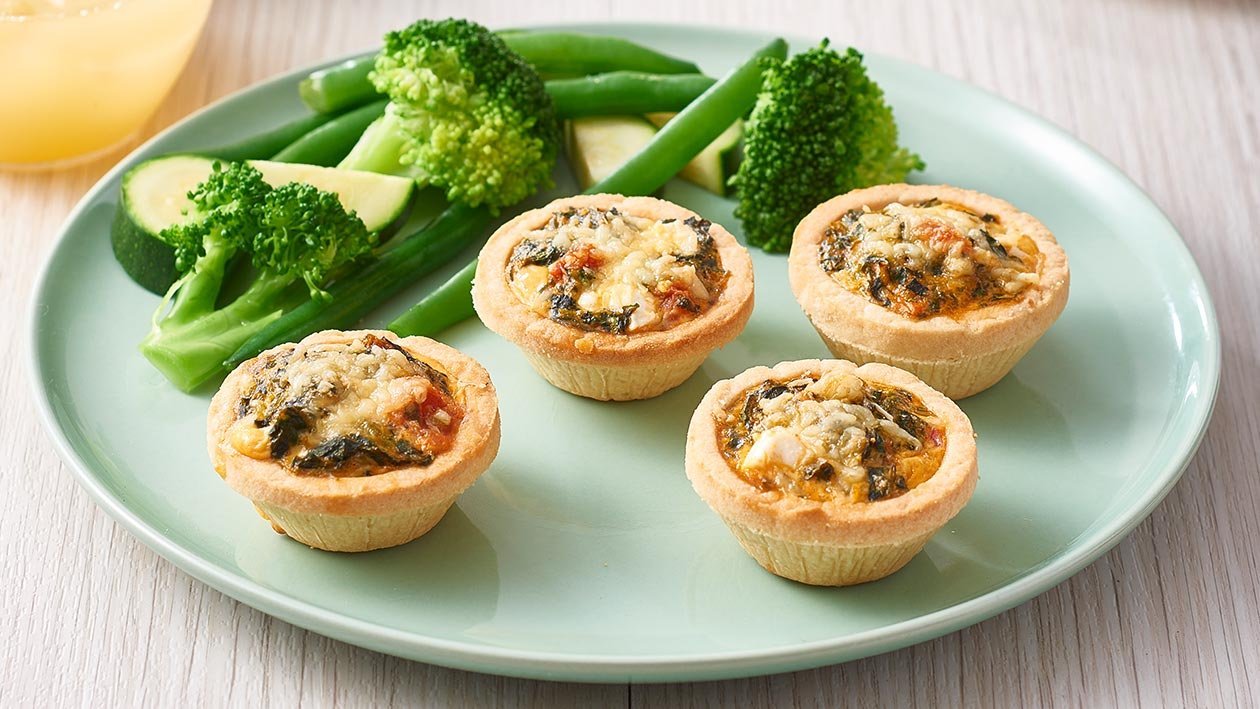 Spinach, Feta and Tomato Quiches – Recipe