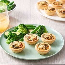 Spinach, Feta and Tomato Quiches Spinach, Feta and Tomato Quiches