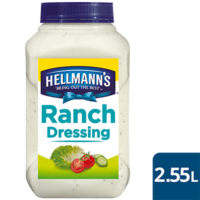 HELLMANN'S Ranch Dressing 2.55L - Our HELLMANN'S Salad Dressings provide exceptional coating performance for tastier salads.