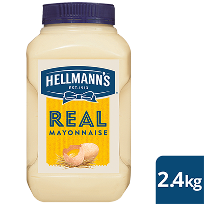 HELLMANN'S Real Mayonnaise 2.4 kg - HELLMANN'S Real uses traditional ingredients for a scratch-made taste. It's made with 100% free-range egg yolks, vegetable oil, lemon juice and vinegar.