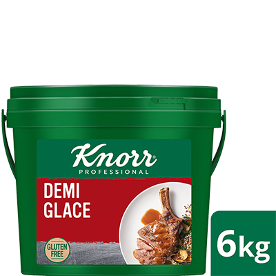 KNORR Demi Glace Gluten Free 6kg - Gluten-free with distinct notes of Australian roasted beef & red wine, this decadent Demi Glace sauce is set to impress with your signature touch.