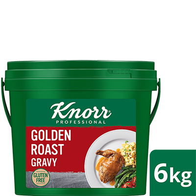 KNORR Golden Roast Gravy Gluten Free 6kg - Light, gluten-free and vegetarian, Knorr Golden Roast Gravy is ideal for modern palates and pairs beautifully with white meats and plant-based dishes.