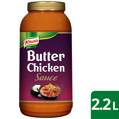 KNORR Patak's Butter Chicken Sauce 2.2 L - KNORR Patak’s Butter Chicken Sauce offers a mild, delicious curry that residents will love.