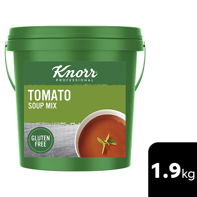 KNORR Professional Tomato Soup Mix Gluten Free 1.9kg - This KNORR Professional Tomato Gluten Free soup mix is quick & easy to use, has no added MSG and delivers an authentic homestyle taste.