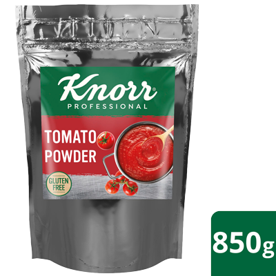 KNORR Tomato Powder Gluten Free 850g - Every pack of 850 g KNORR Tomato Powder delivers 7.8 kg of consistent, rich, pulpy tomato sauce in just one minute.