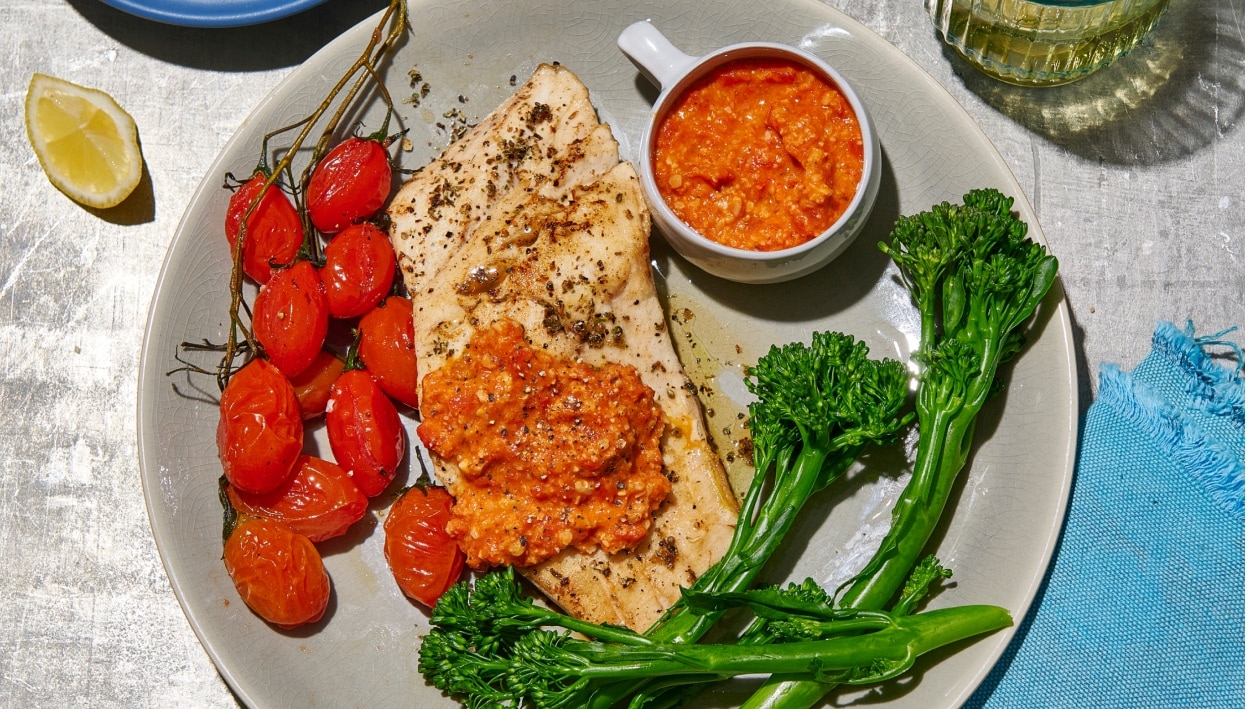 Barbequed Hapuka with Mānuka Honey and Hazelnut Romesco – Recipe