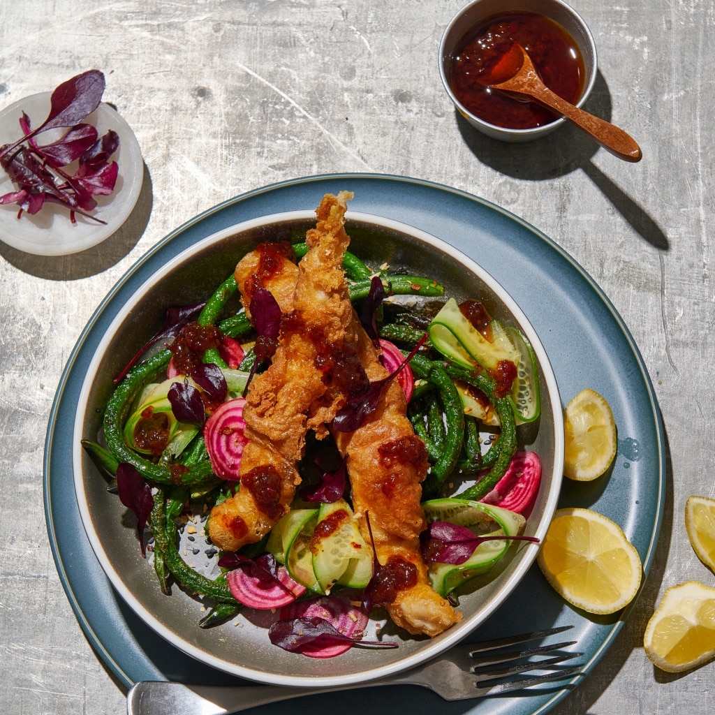Deep-Fried Flathead with Spicy Chilli Oil Deep-Fried Flathead with Spicy Chilli Oil