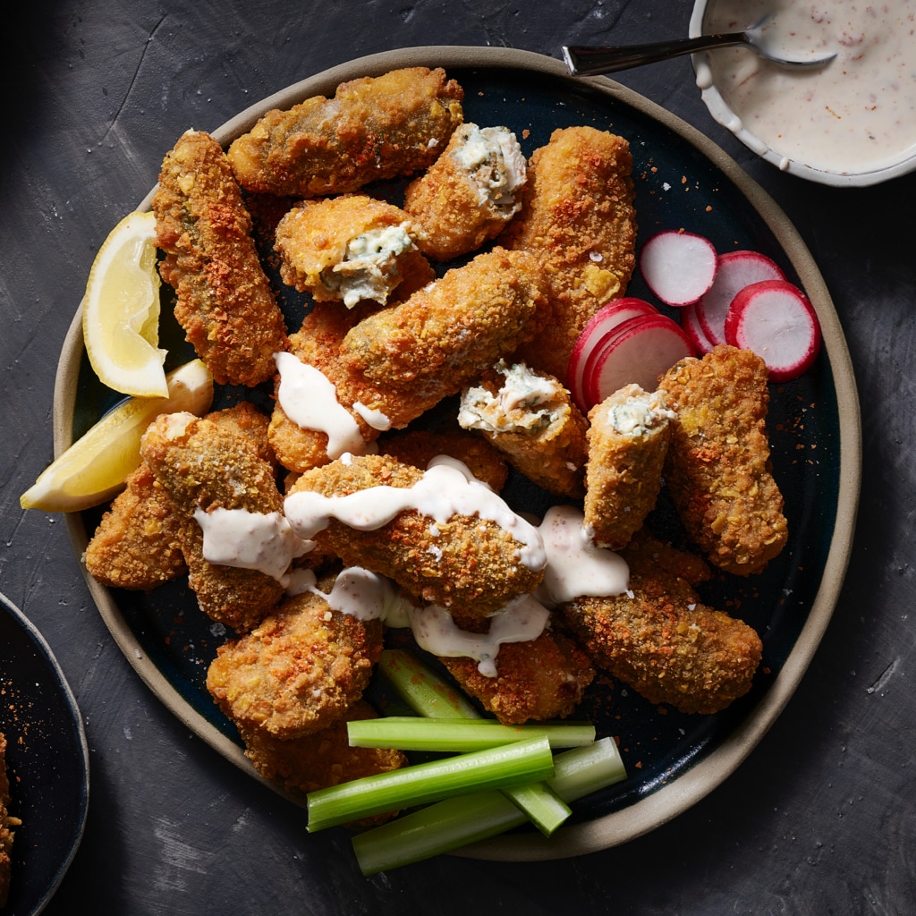 Chicken and Blue Cheese Jalapeño Poppers Chicken and Blue Cheese Jalapeño Poppers