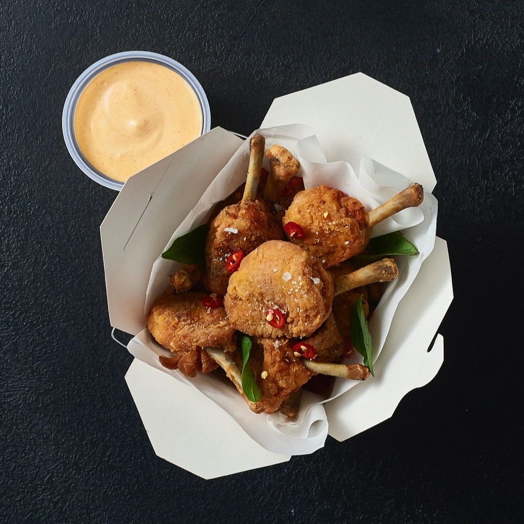 Chicken Lollipops with Red Curry Butter Chicken Lollipops with Red Curry Butter