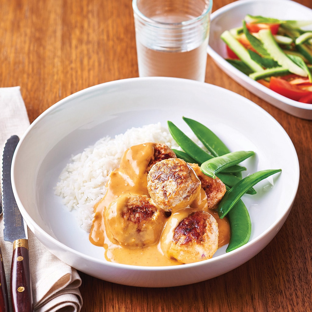 Coconut Satay Chicken Meatballs Coconut Satay Chicken Meatballs