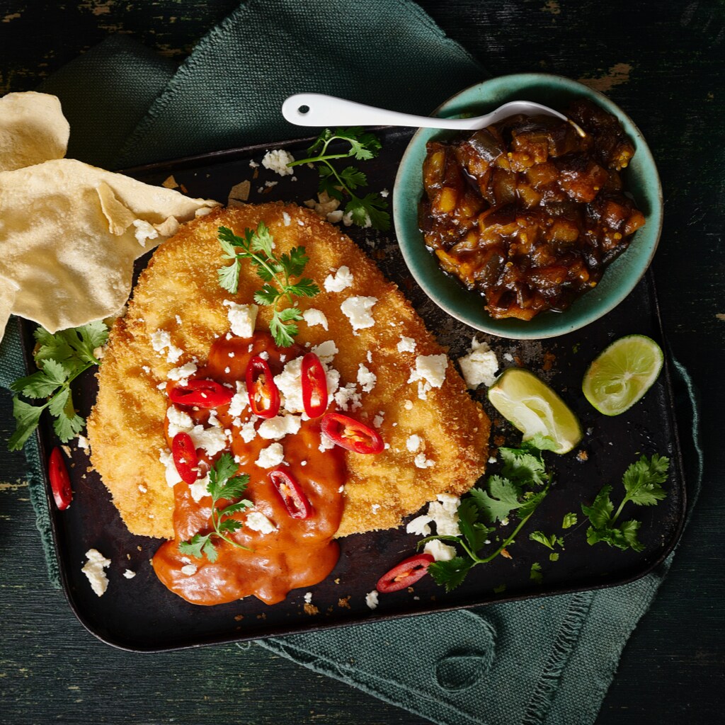 Madras Spiced Butter Chicken Schnitzel Madras Spiced Butter Chicken Schnitzel