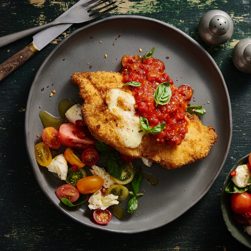 Parmi with Arrabbiata Sauce Parmi with Arrabbiata Sauce