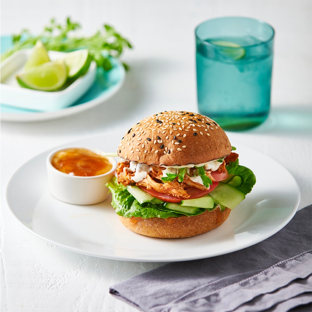 Pulled Tandoori Chicken Sandwich Pulled Tandoori Chicken Sandwich