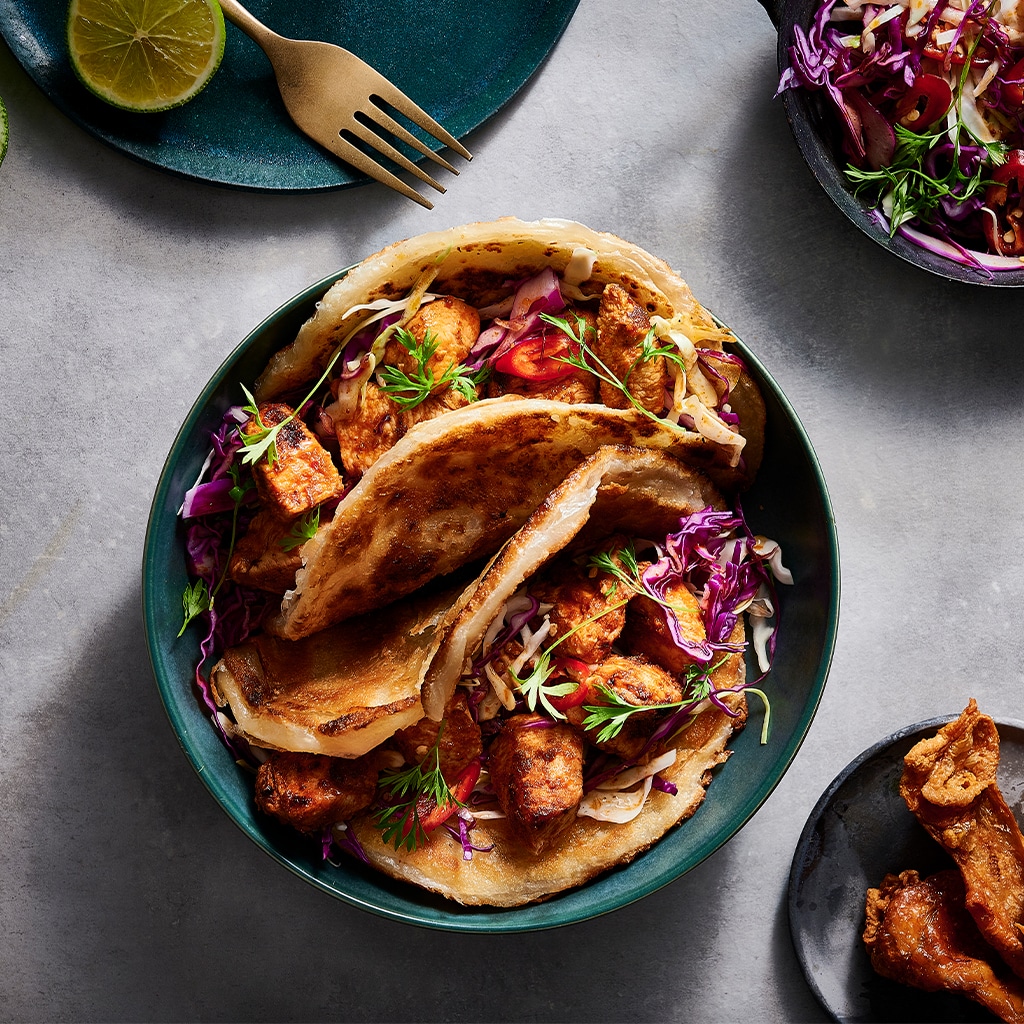 Roti Tacos with Chicken and Asian Slaw Roti Tacos with Chicken and Asian Slaw