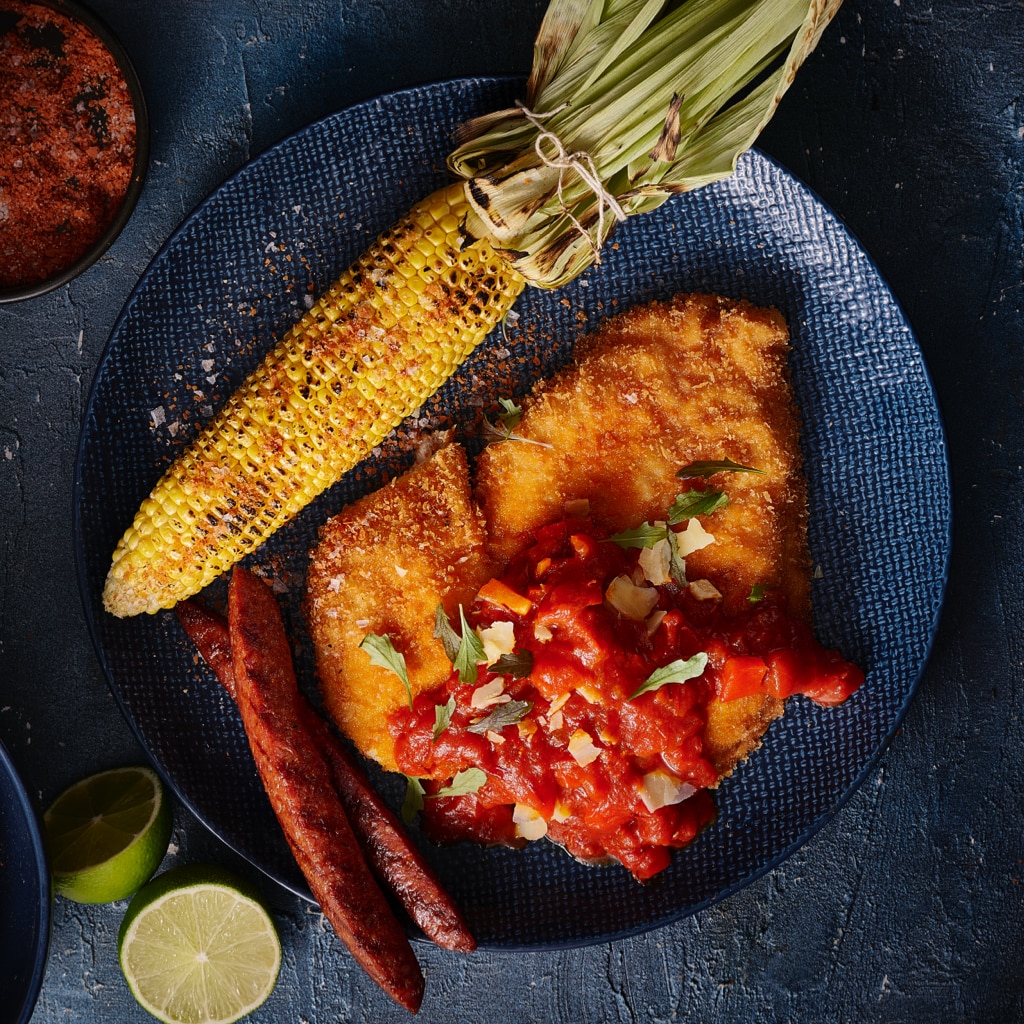 Spanish Chicken Schnitzel Spanish Chicken Schnitzel