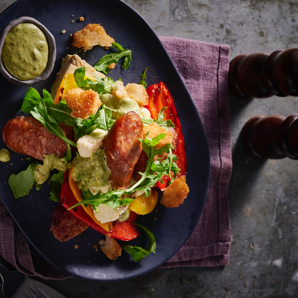 Haloumi Chorizo Stack