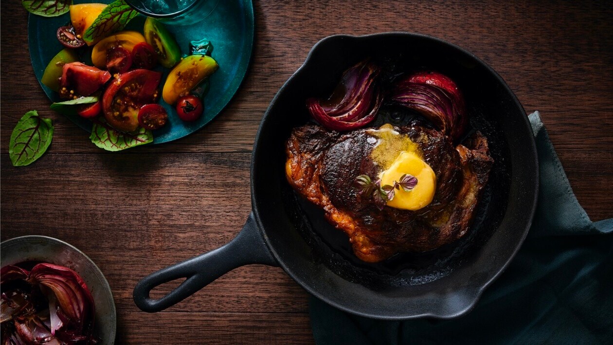 Dry Aged Whiskey Steak with Smoked Butter Recipe