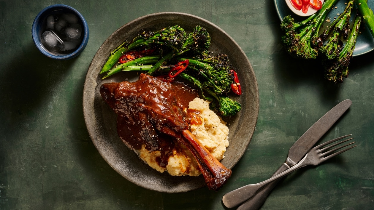 Miso and Teriyaki Braised Lamb Shanks – Recipe