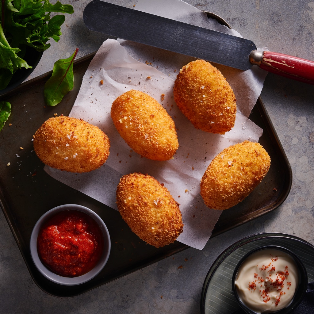 Provolone and Pancetta Croquettes Provolone and Pancetta Croquettes