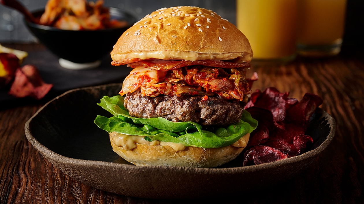 Bacon and Kimchi Burger – Recipe