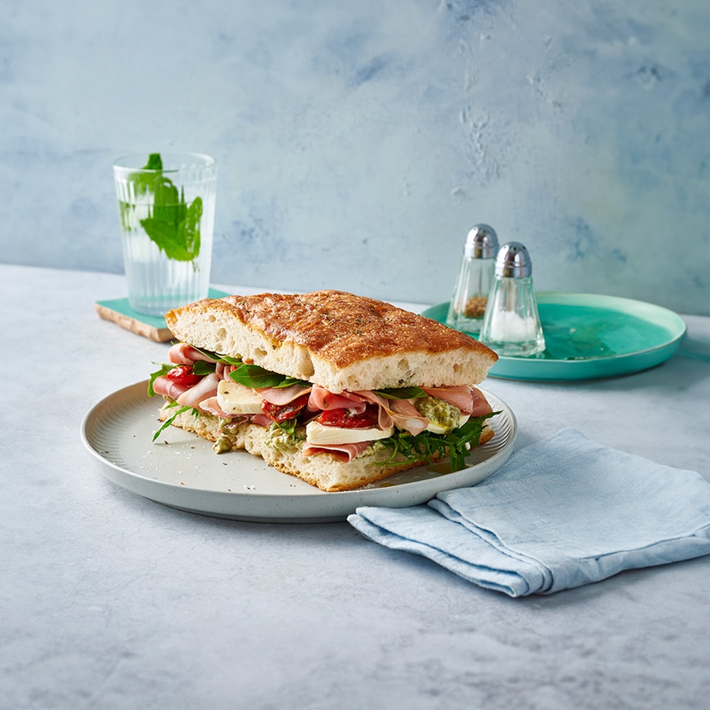 Classic Deli Sandwich on Focaccia