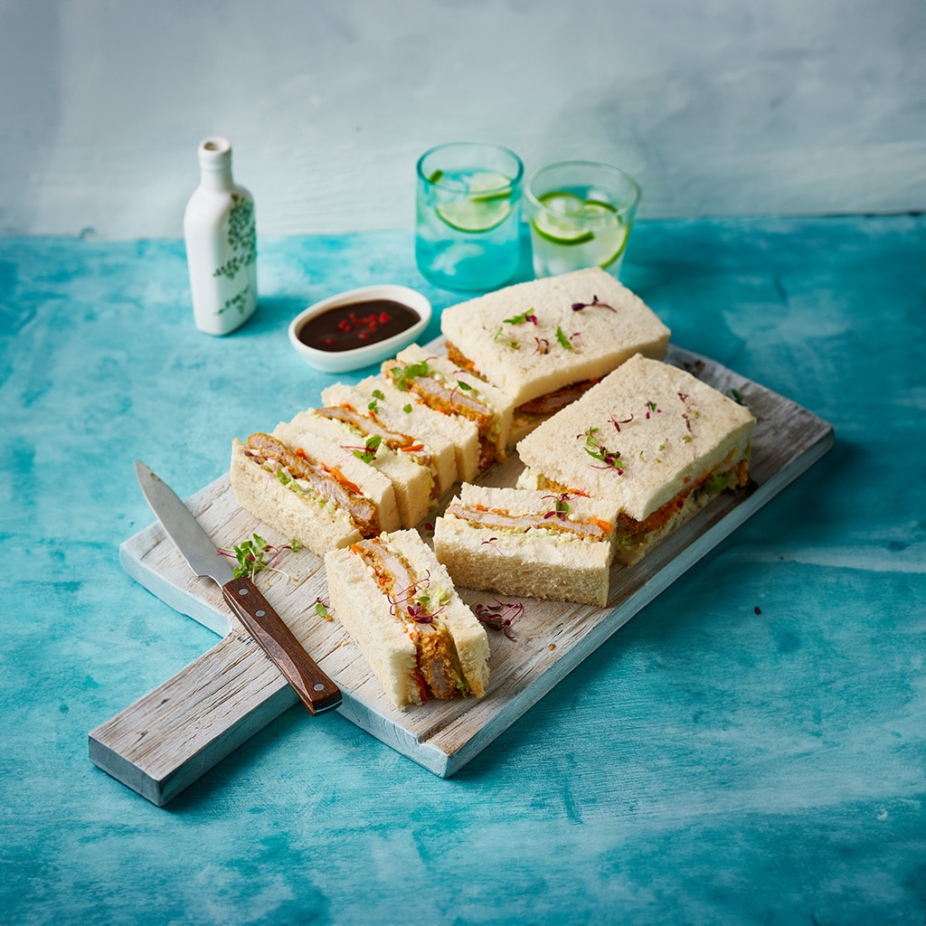 Crumbed Sando Fingers with Yuzu Mayo and Katsu Sauce Crumbed Sando Fingers with Yuzu Mayo and Katsu Sauce