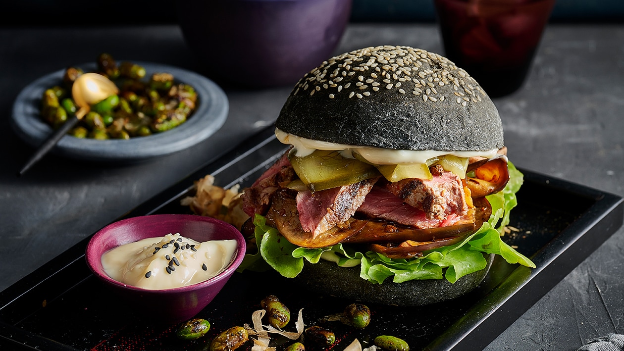 Japanese Chilli Beef Tataki Burger with Yuzu Mayonnaise – Recipe