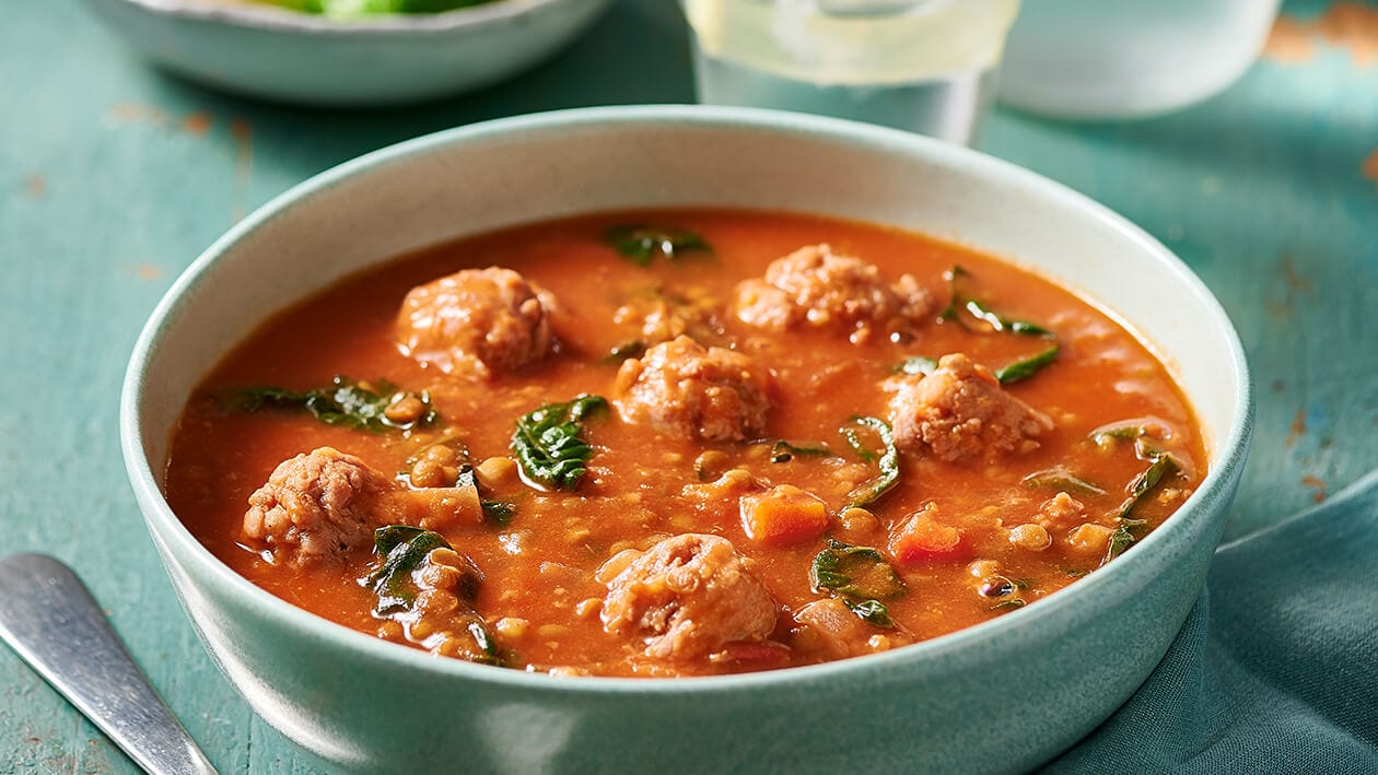Pork and Fennel Sausage in Tomato and Lentil Stew – Recipe