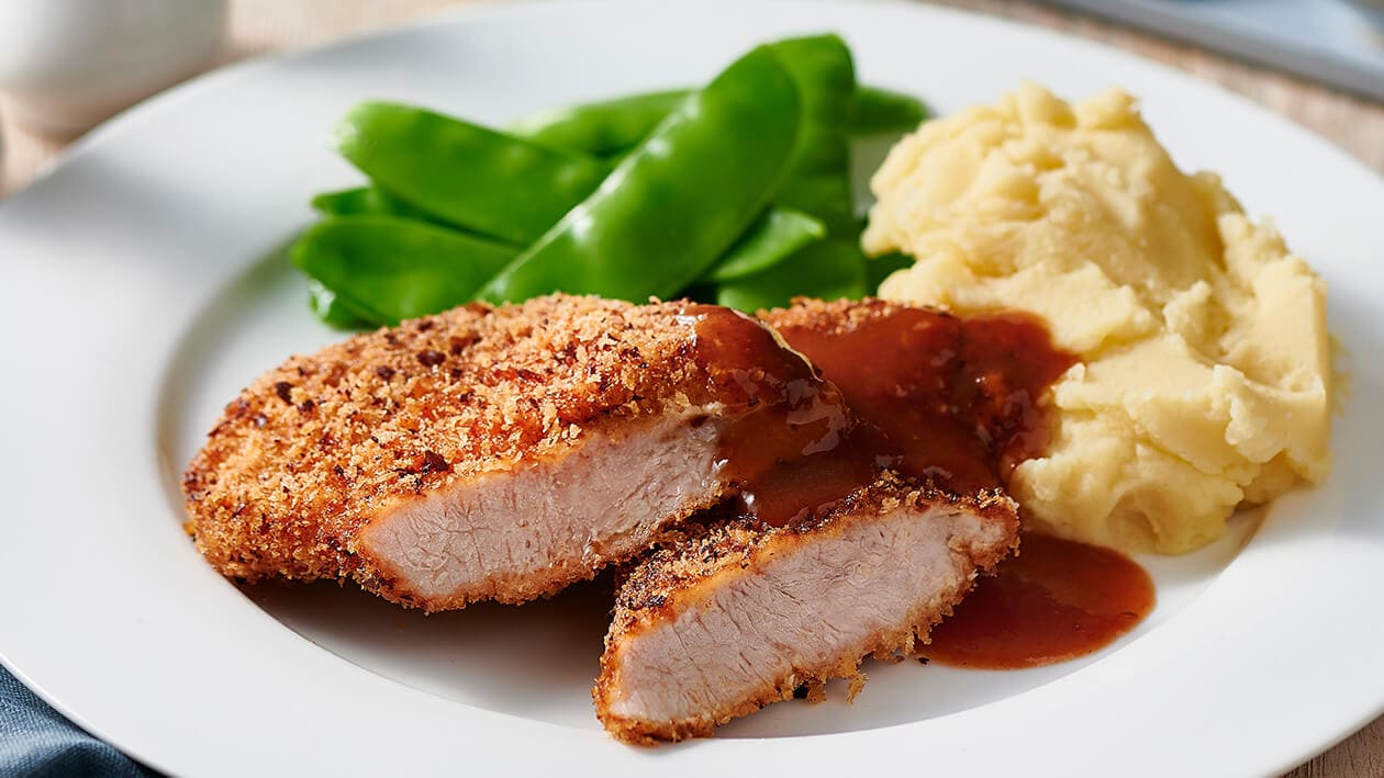 Tomato and Panko Crumb Pork Schnitzel – Recipe