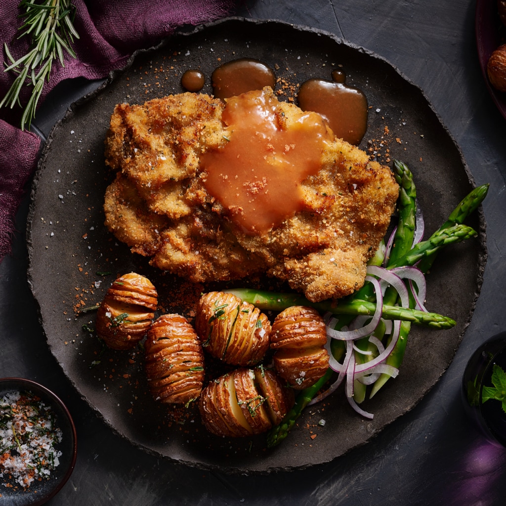 Rosemary Parmesan Lamb Schnitzel Rosemary Parmesan Lamb Schnitzel