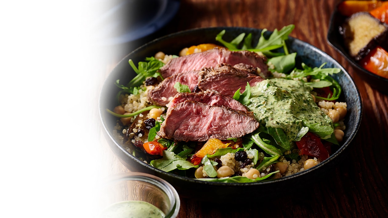 Rump Steak Quinoa and Chickpea Salad – Recipe