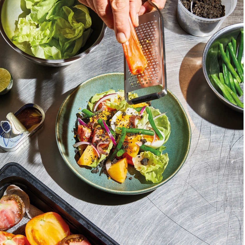 Salad Niçoise with Bottarga and Black Olive Crumble Salad Niçoise with Bottarga and Black Olive Crumble