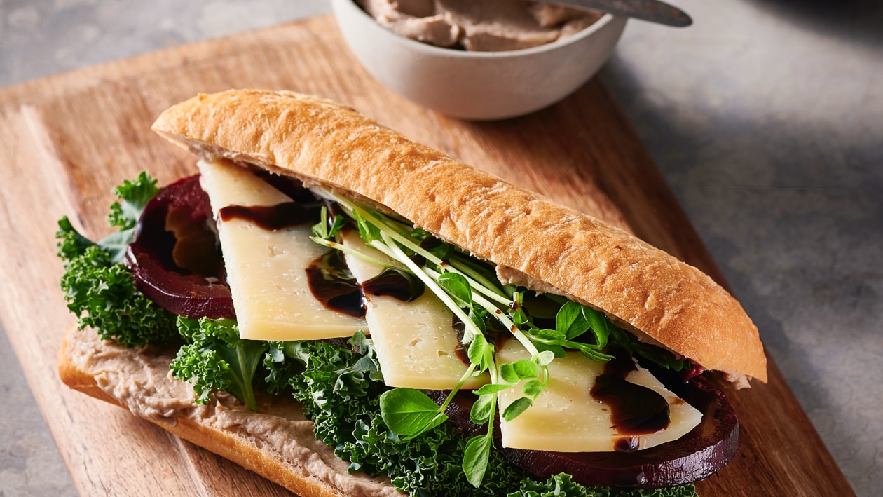 Salad Sandwich with Mushroom Pate, Braised Beets and Cavolo Nero – Recipe