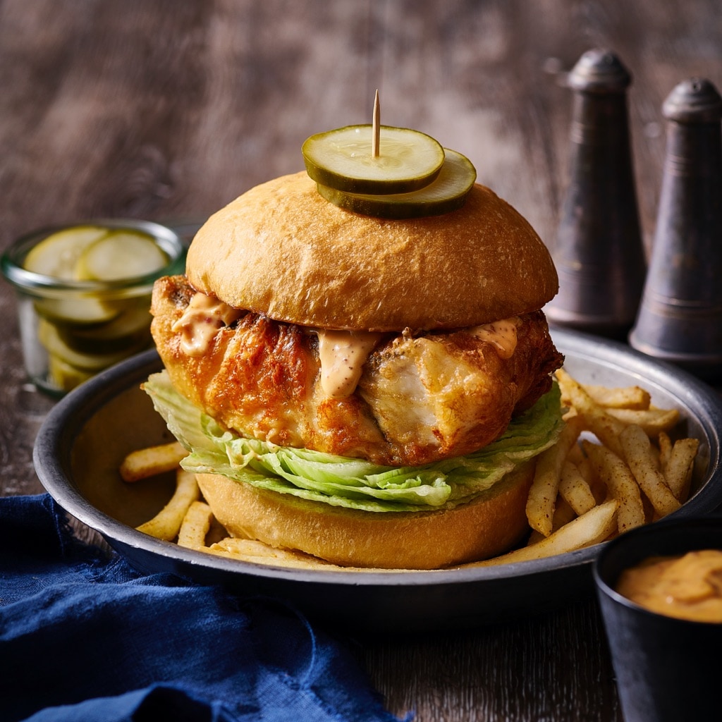 Buttermilk Fried Barramundi Sandwich Buttermilk Fried Barramundi Sandwich