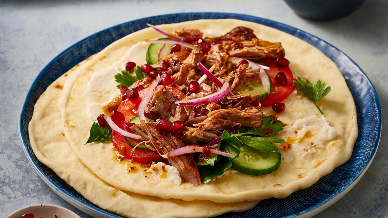 Spicy Lamb Shawarma and Pickled Vegetable Wraps – Recipe
