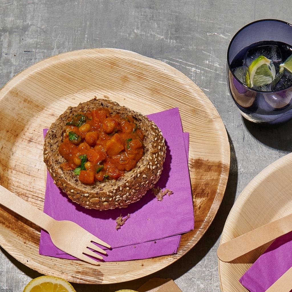 Sweet Potato and Chickpea Curry Bunny Chow Sweet Potato and Chickpea Curry Bunny Chow
