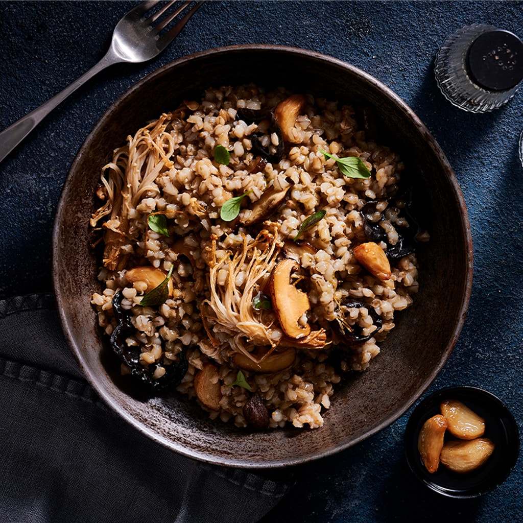 Mushroom Pearl Barley Risotto Mushroom Pearl Barley Risotto