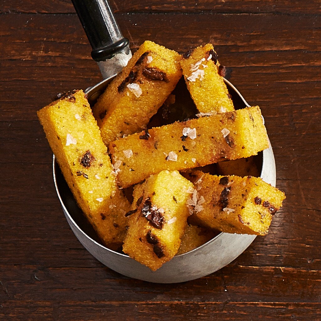 Olive, Thyme Polenta Chips Olive, Thyme Polenta Chips