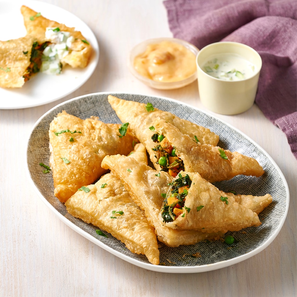 Sweet Potato and Pea Samosa Puffs Sweet Potato and Pea Samosa Puffs