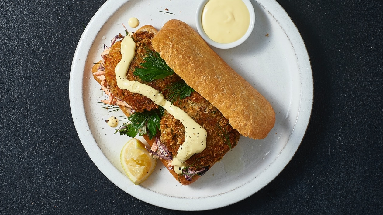 Veggie Pattie with Slaw Sandwich – Recipe