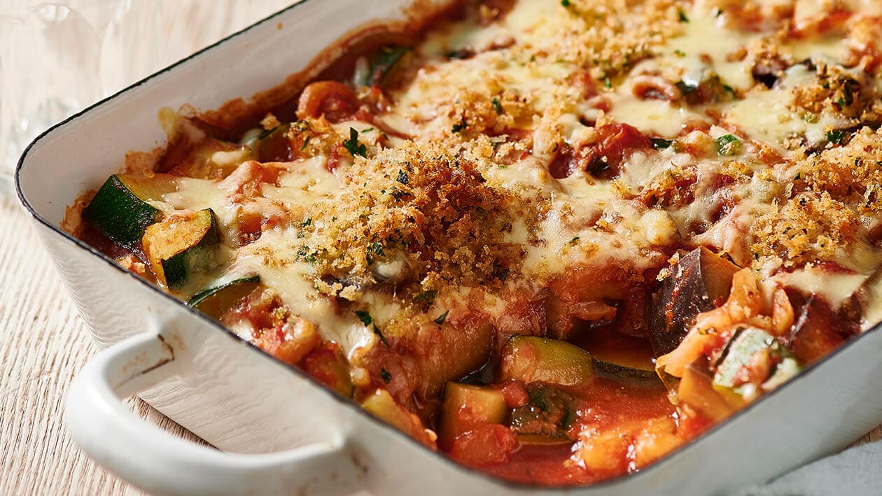 Zucchini, eggplant and tomato gratin – Recipe
