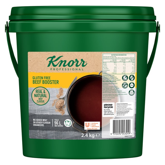 Knorr Professional Booster Beef GF 2.4kg - KNORR Beef Boosters deliver real & natural deliciousness with no compromise to taste.